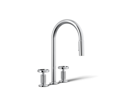 KOHLER K-28671-9-CP Billet Pull-down kitchen sink faucet with two-function sprayhead - Polished Chrome