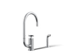 KOHLER K-28675-3-CP Billet Single-Handle Bar Sink Faucet With Two-Function Extended-Reach Spout And Side Sprayer - Polished Chrome