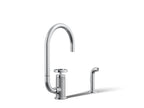 KOHLER K-28675-9-CP Billet Single-Handle Bar Sink Faucet With Two-Function Extended-Reach Spout And Side Sprayer - Polished Chrome