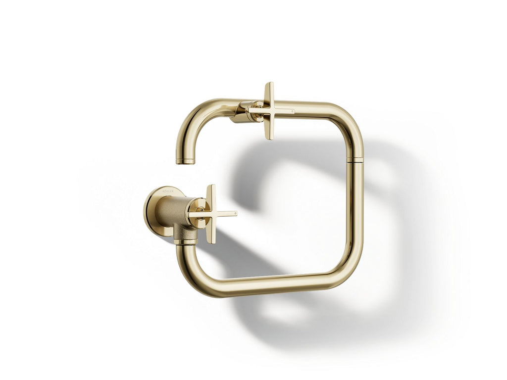 KOHLER K-28678-3-AF Billet Wall-Mount Pot Filler - Vibrant French Gold