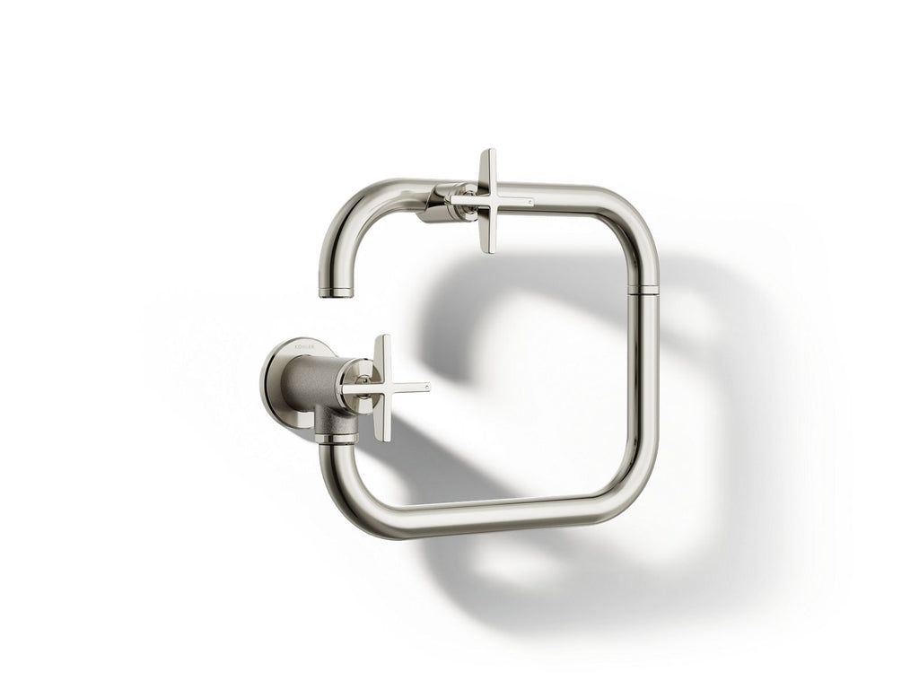 KOHLER K-28678-3-SN Billet Wall-Mount Pot Filler - Vibrant Polished Nickel