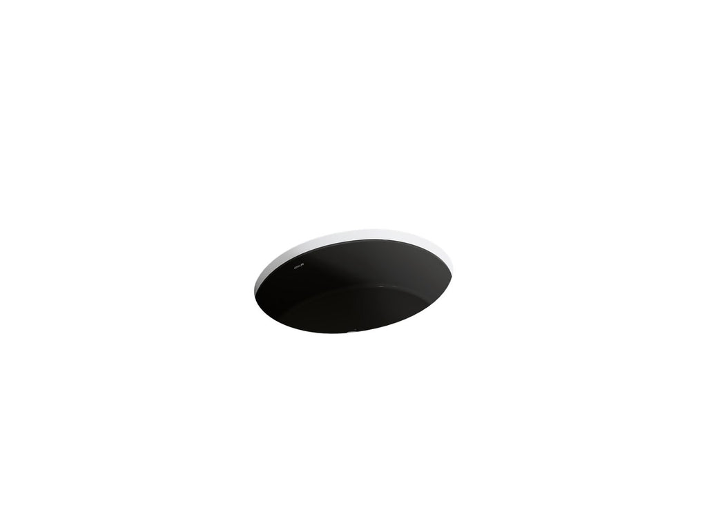 KOHLER K-2881-7 Verticyl 19-1/4" Oval Undermount Bathroom Sink - Black Black