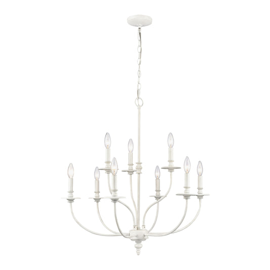 ELK SHOWROOM 28903/6+3 Hartford 29'' Wide 9-Light Chandelier - Farmhouse White