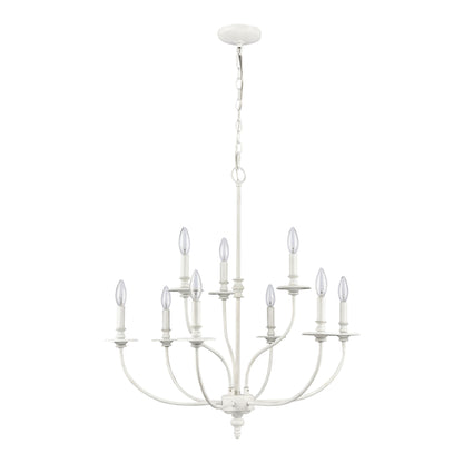 ELK SHOWROOM 28903/6+3 Hartford 29'' Wide 9-Light Chandelier - Farmhouse White