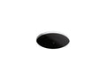 KOHLER K-29000-7 Caxton 16-1/8" Round Undermount Bathroom Sink, No Overflow - Black Black