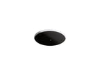 KOHLER K-29000-7 Caxton 16-1/8" Round Undermount Bathroom Sink, No Overflow - Black Black