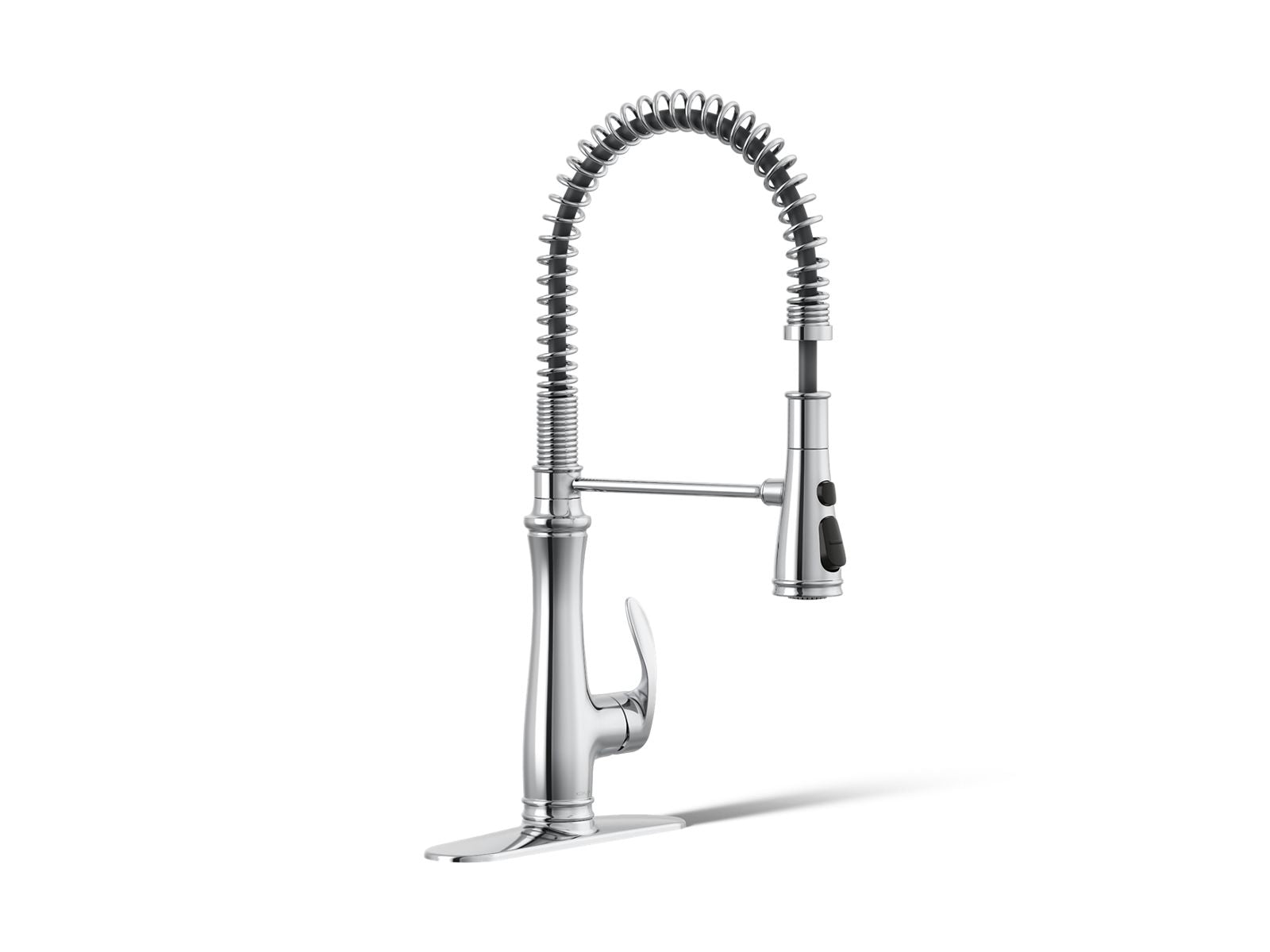 KOHLER K-29106-CP Bellera Semi-Professional Kitchen Sink Faucet With Three-Function Sprayhead - Polished Chrome