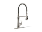 KOHLER K-29106-VS Bellera Semi-Professional Kitchen Sink Faucet With Three-Function Sprayhead - Vibrant Stainless