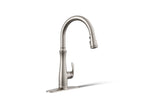 KOHLER K-29108-VS Bellera Touchless Pull-Down Kitchen Sink Faucet With Three-Function Sprayhead - Vibrant Stainless