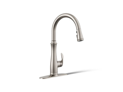 KOHLER K-29108-VS Bellera Touchless pull-down kitchen sink faucet with three-function sprayhead - Vibrant Stainless