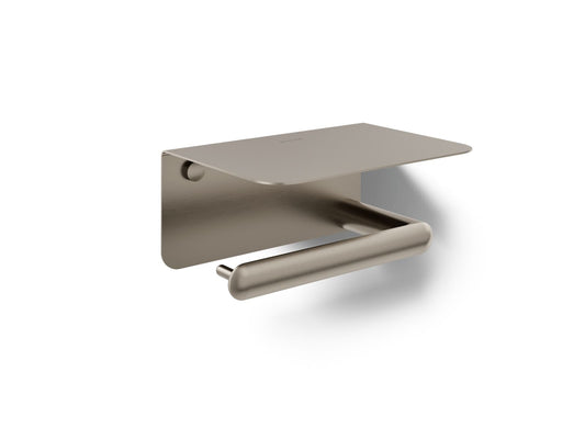 KOHLER K-29221-BN Kumin Covered horizontal toilet paper holder - Vibrant Brushed Nickel