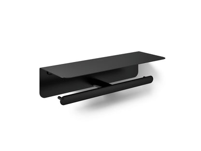 KOHLER K-29224-BL Kumin Covered double toilet paper holder - Matte Black