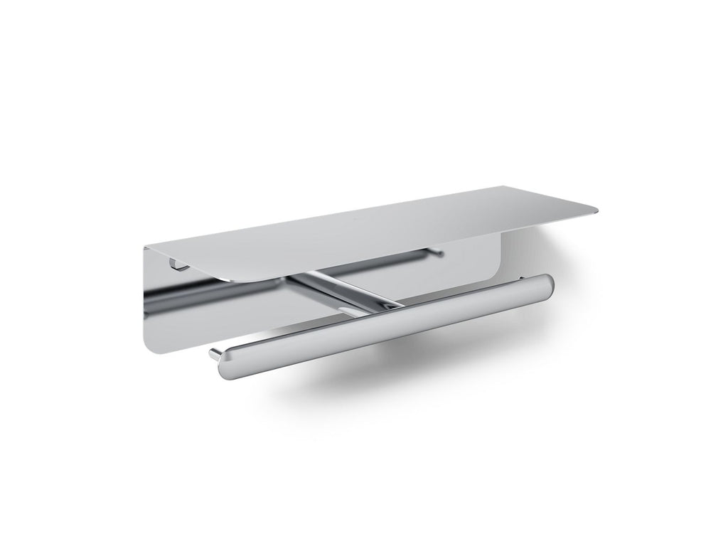 KOHLER K-29224-CP Kumin Covered Double Toilet Paper Holder - Polished Chrome
