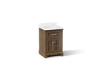 KOHLER K-29259-BD1-DAK Charlemont 24" Bathroom Vanity Cabinet With Sink And Quartz Top - Draper Oak