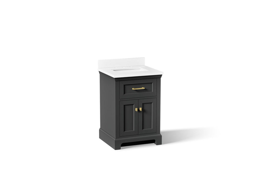 KOHLER K-29259-BD1-DWG Charlemont 24" Bathroom Vanity Cabinet With Sink And Quartz Top - Ferrous Grey