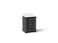 KOHLER K-29259-BD1-DWG Charlemont 24" Bathroom Vanity Cabinet With Sink And Quartz Top - Ferrous Grey