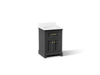 KOHLER K-29259-BD1-DWG Charlemont 24" Bathroom Vanity Cabinet With Sink And Quartz Top - Ferrous Grey