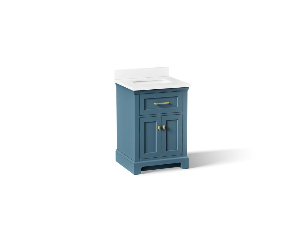 KOHLER K-29259-BD1-TDB Charlemont 24" Bathroom Vanity Cabinet With Sink And Quartz Top - Tidal Blue