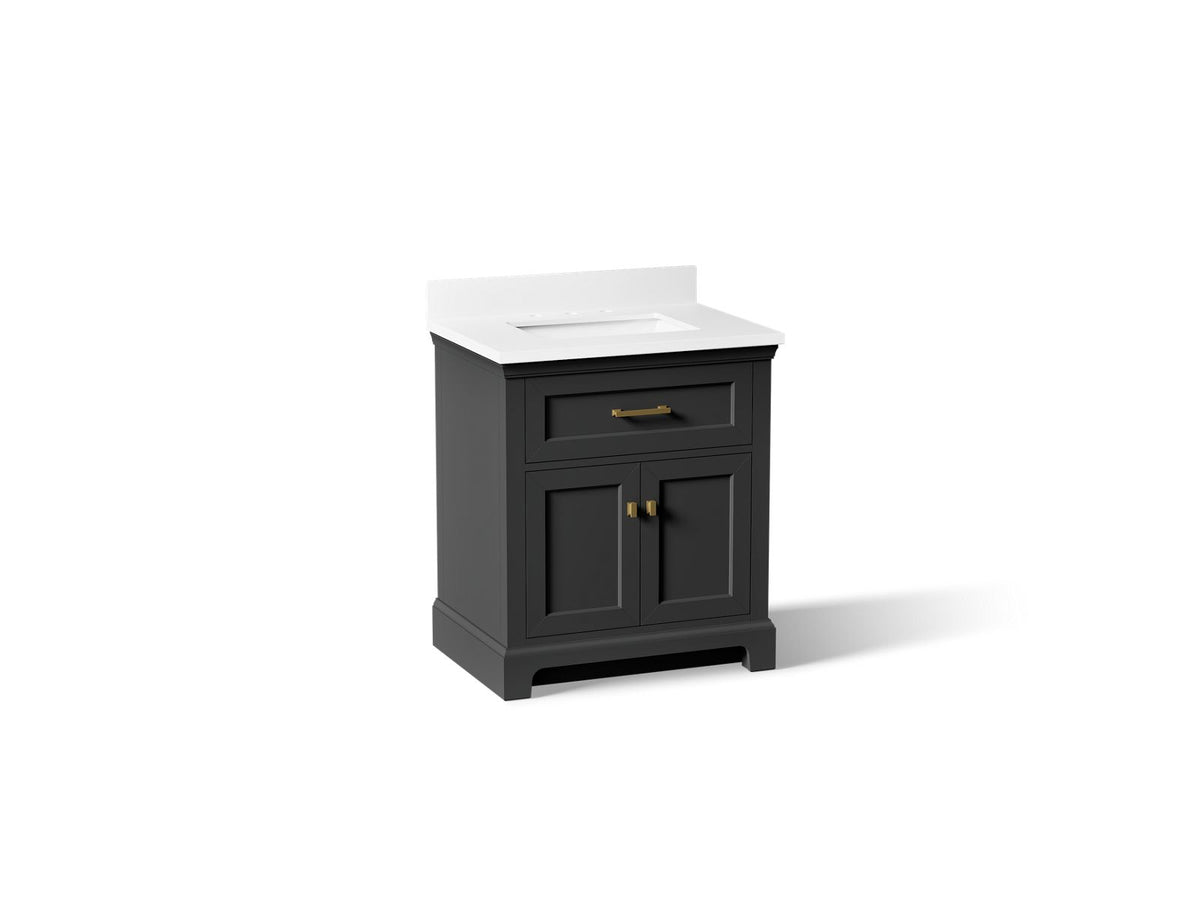 KOHLER K-29260-BD1-DWG Charlemont 30" Bathroom Vanity Cabinet With Sink And Quartz Top - Ferrous Grey