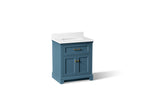 KOHLER K-29260-BD1-TDB Charlemont 30" Bathroom Vanity Cabinet With Sink And Quartz Top - Tidal Blue