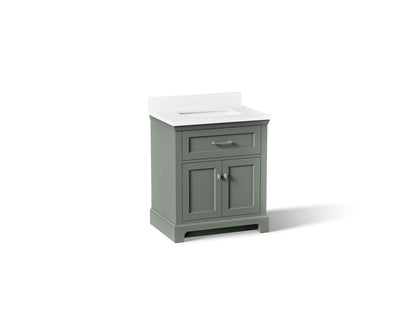 KOHLER K-29260-BD1-UMG Charlemont 30" bathroom vanity cabinet with sink and quartz top - Umbral Green