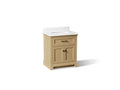 KOHLER K-29260-BD1-WEK Charlemont 30" Bathroom Vanity Cabinet With Sink And Quartz Top - Light Oak