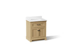 KOHLER K-29260-BD1-WEK Charlemont 30" Bathroom Vanity Cabinet With Sink And Quartz Top - Light Oak