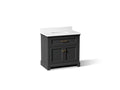 KOHLER K-29261-BD1-DWG Charlemont 36" Bathroom Vanity Cabinet With Sink And Quartz Top - Ferrous Grey
