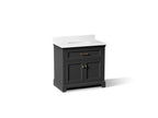 KOHLER K-29261-BD1-DWG Charlemont 36" Bathroom Vanity Cabinet With Sink And Quartz Top - Ferrous Grey