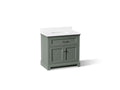 KOHLER K-29261-BD1-UMG Charlemont 36" Bathroom Vanity Cabinet With Sink And Quartz Top - Umbral Green