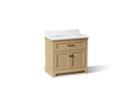 KOHLER K-29261-BD1-WEK Charlemont 36" Bathroom Vanity Cabinet With Sink And Quartz Top - Light Oak