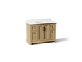 KOHLER K-29262-BD1-WEK Charlemont 48" Bathroom Vanity Cabinet With Sink And Quartz Top - Light Oak
