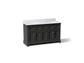 KOHLER K-29263-BD1-DWG Charlemont 60" Bathroom Vanity Cabinet With Sinks And Quartz Top - Ferrous Grey