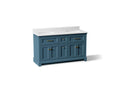 KOHLER K-29263-BD1-TDB Charlemont 60" Bathroom Vanity Cabinet With Sinks And Quartz Top - Tidal Blue
