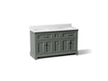 KOHLER K-29263-BD1-UMG Charlemont 60" Bathroom Vanity Cabinet With Sinks And Quartz Top - Umbral Green