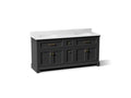 KOHLER K-29264-BD1-DWG Charlemont 72" Bathroom Vanity Cabinet With Sinks And Quartz Top - Ferrous Grey