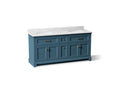 KOHLER K-29264-BD1-TDB Charlemont 72" Bathroom Vanity Cabinet With Sinks And Quartz Top - Tidal Blue