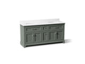 KOHLER K-29264-BD1-UMG Charlemont 72" Bathroom Vanity Cabinet With Sinks And Quartz Top - Umbral Green