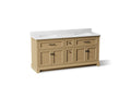 KOHLER K-29264-BD1-WEK Charlemont 72" Bathroom Vanity Cabinet With Sinks And Quartz Top - Light Oak