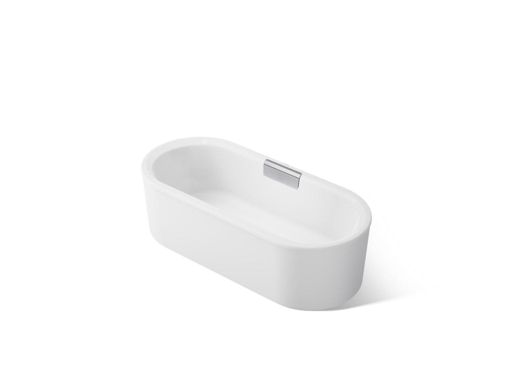 KOHLER K-29325-0-0 Volute 63" X 28-3/8" Freestanding Bath With Shroud - White