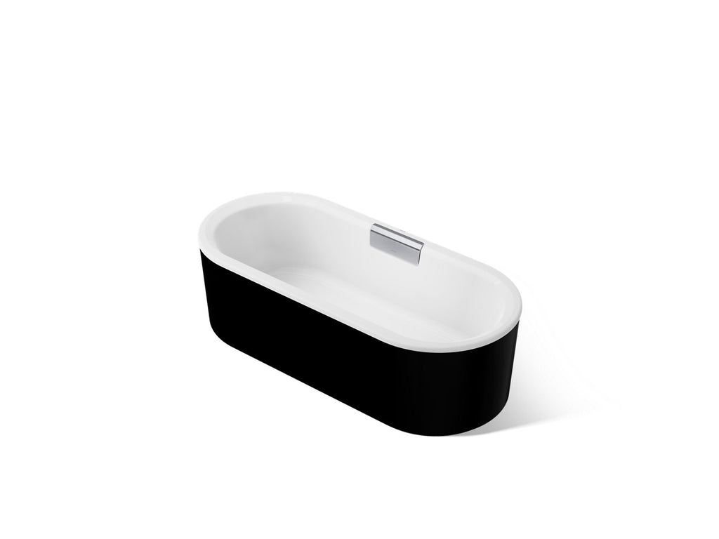 KOHLER K-29325-7-0 Volute 63" X 28-3/8" Freestanding Bath With Shroud - White