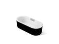 KOHLER K-29325-7-0 Volute 63" X 28-3/8" Freestanding Bath With Shroud - White