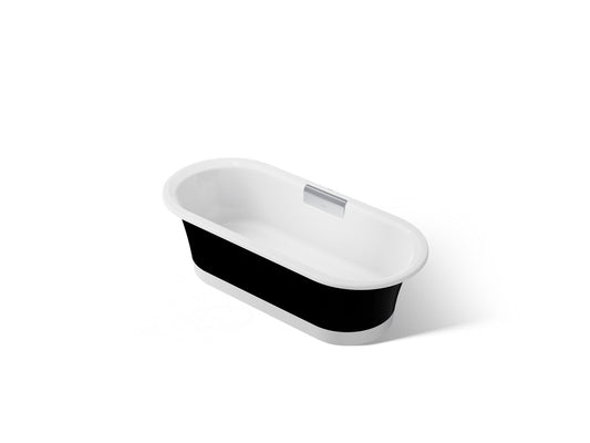 KOHLER K-29326-P5B0-0 Volute 63" x 28-3/8" freestanding bath with base - White