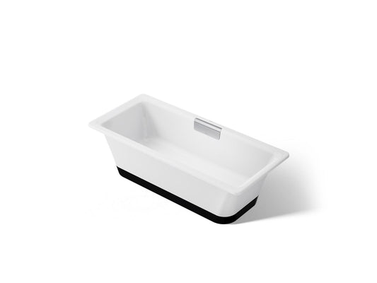 KOHLER K-29328-0B7-0 Volute 63" x 28-3/8" freestanding bath with base - White