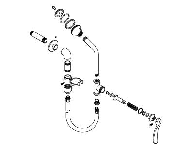 KOHLER Pan Wshr Spray/Hook - Polished Chrome, K-29610-CP