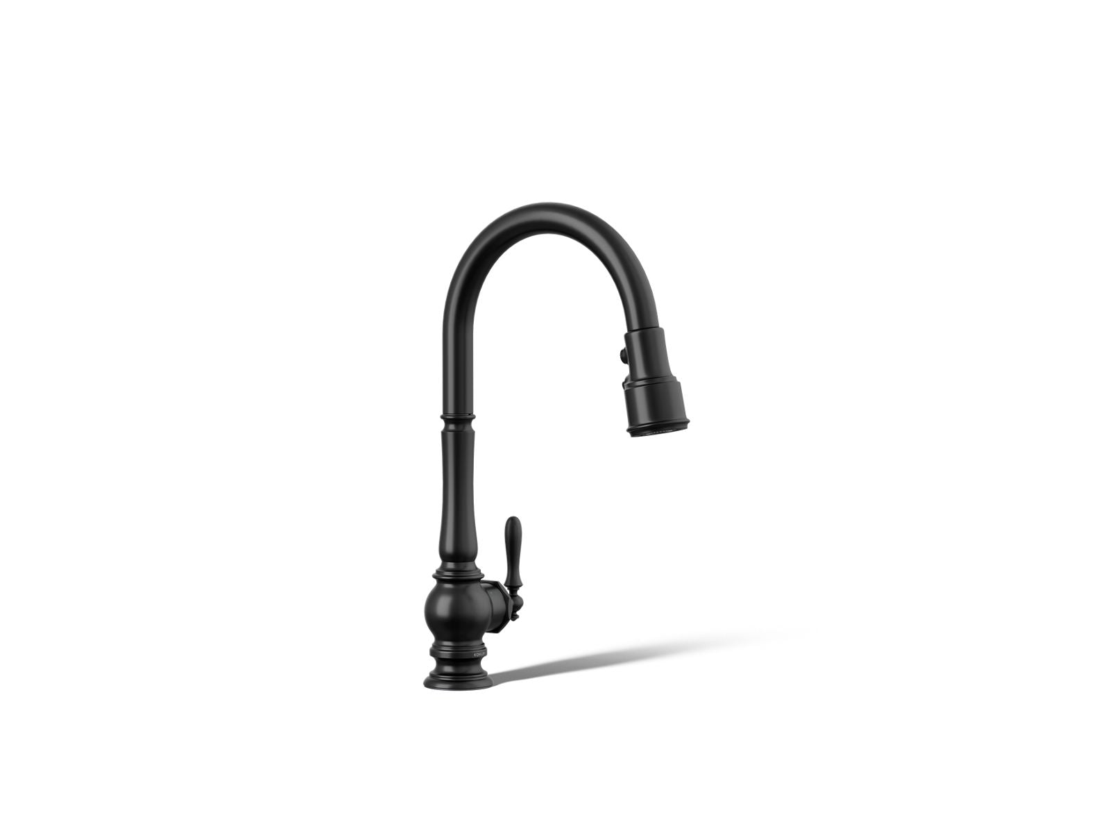 KOHLER K-29709-BL Artifacts Touchless Pull-Down Kitchen Sink Faucet With Three-Function Sprayhead - Matte Black