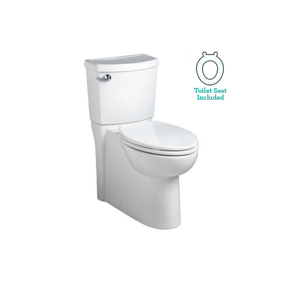 AMERICAN STANDARD 2989101.02 Cadet 3 Elongated Two-Piece Toilet with Concealed Trapway - Includes Slow-Close Seat