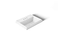 KOHLER K-2991-4-0 Tresham 21-3/4" Rectangular Drop-In Bathroom Sink - White