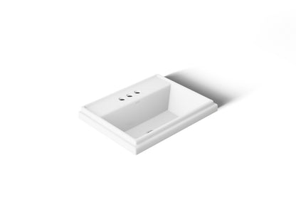 KOHLER K-2991-4-0 Tresham 21-3/4" rectangular drop-in bathroom sink - White