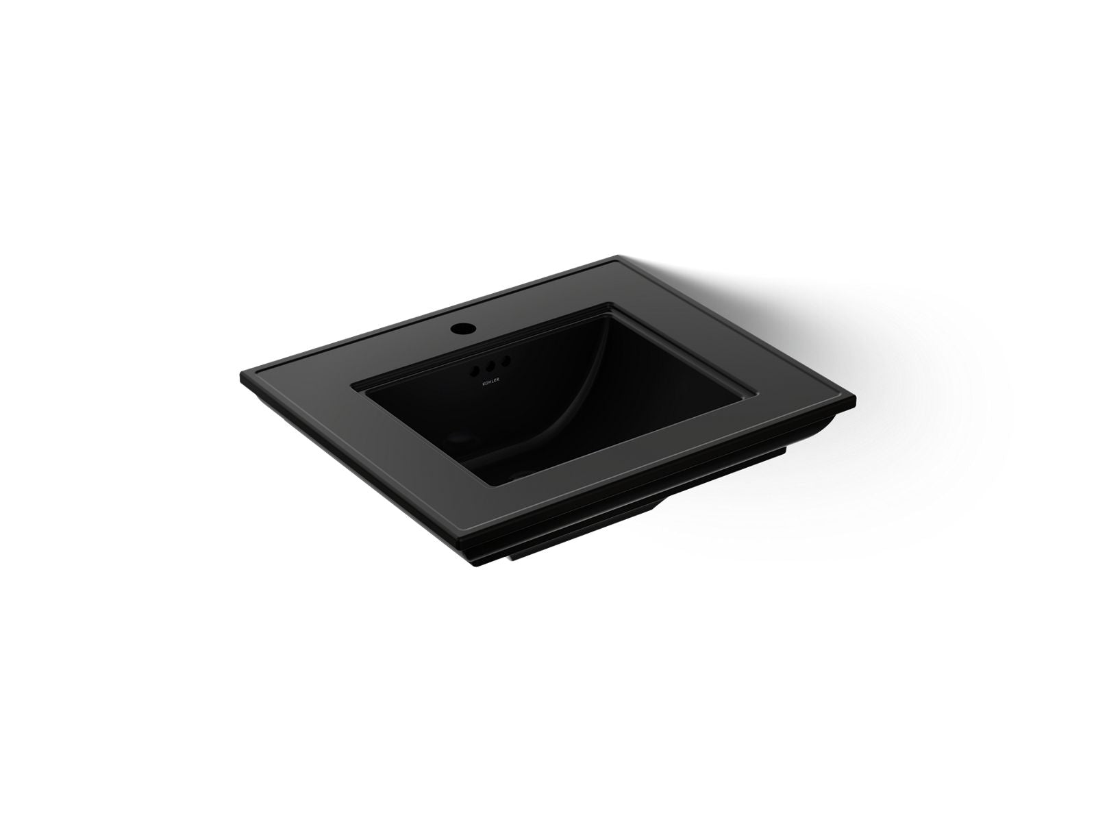KOHLER K-29999-1-7 Memoirs Stately 25" Pedestal/Console Table Bathroom Sink - Black Black